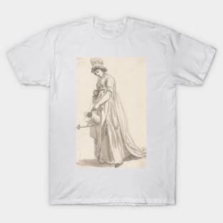 A Girl with a Watering Can facing left- Sarah Hough, Mrs. T.P. Sandby's Nursery Maid by Paul Sandby T-Shirt